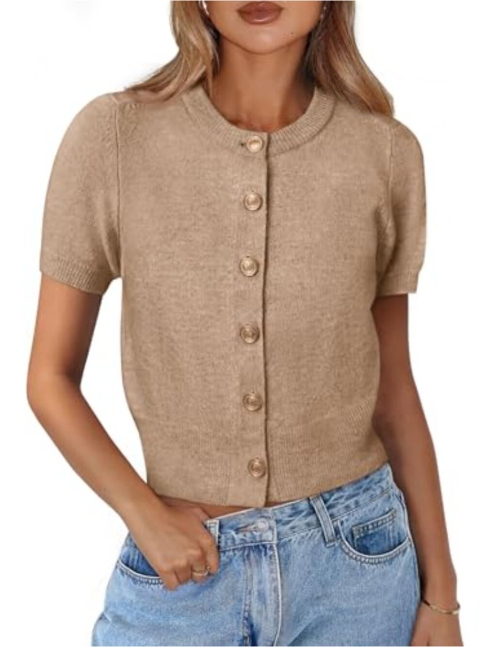 PRETTYGARDEN Womens Summer Cardigan Short Sleeve Sweater